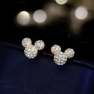 Disney Minnie Mouse Mickey Mouse Earrings - Gold - NEW
